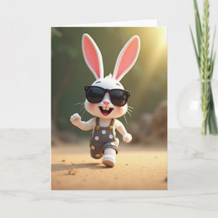 Polka Dot Bunny Fun Time Card