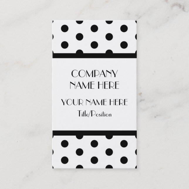 Polka Dot Business Card (Front)