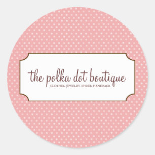 Polka Dot Business Stickers