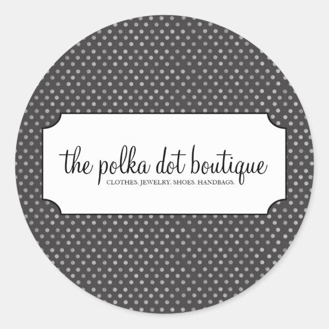 Polka Dot Business Stickers (Front)