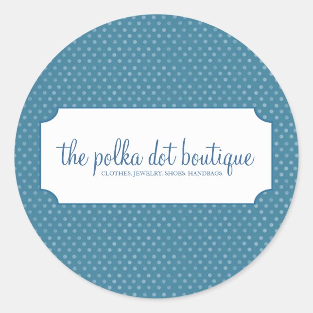 Polka Dot Business Stickers (Front)