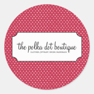 Polka Dot Business Stickers