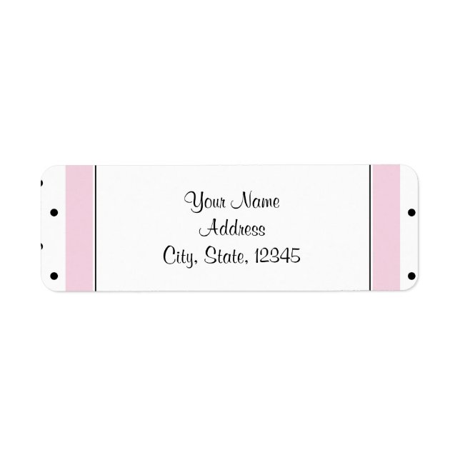 Polka Dot Butterfly Posh Wedding Label (Front)