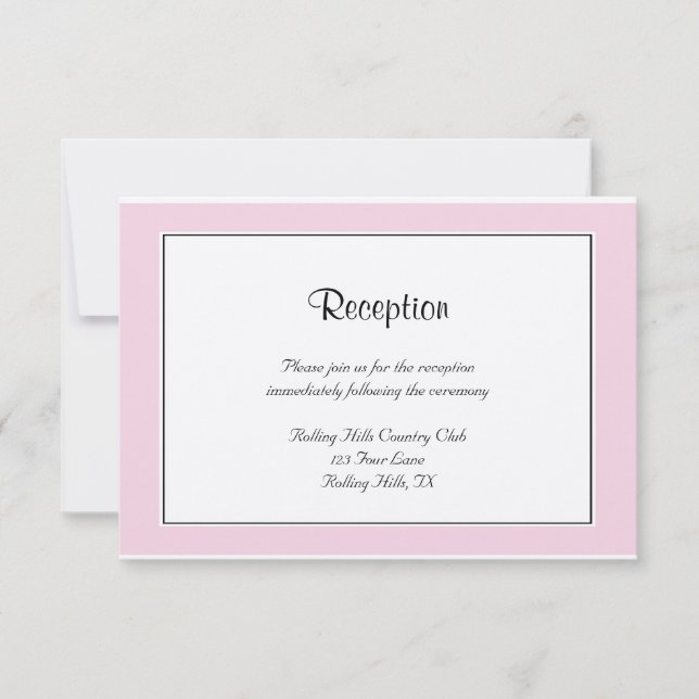 Polka Dot Butterfly Posh Wedding Reception Invitation (Front)