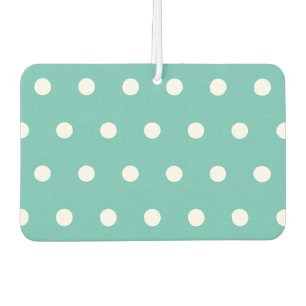 Polka Dot Car Air Freshener (Aqua & White)