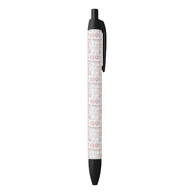 Polka Dot Circle Pattern Black Ink Pen (Bottom (Vertical))