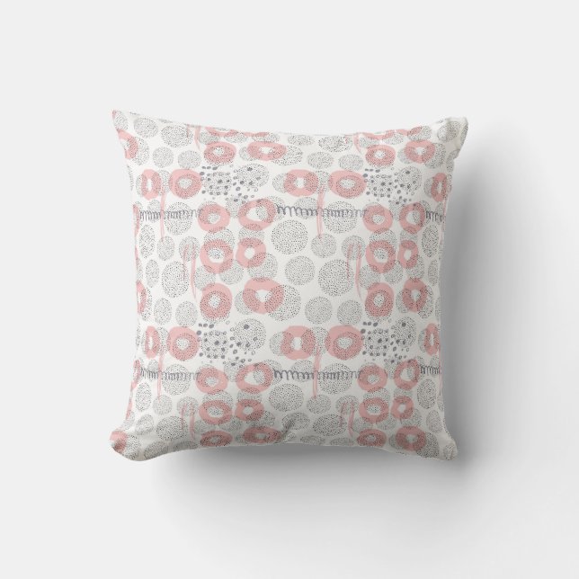 Polka Dot Circle Pattern Cushion (Front)