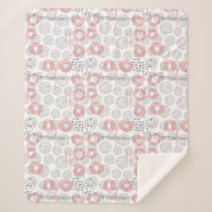 Polka Dot Circle Pattern Sherpa Blanket