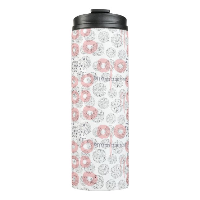 Polka Dot Circle Pattern Thermal Tumbler (Front)