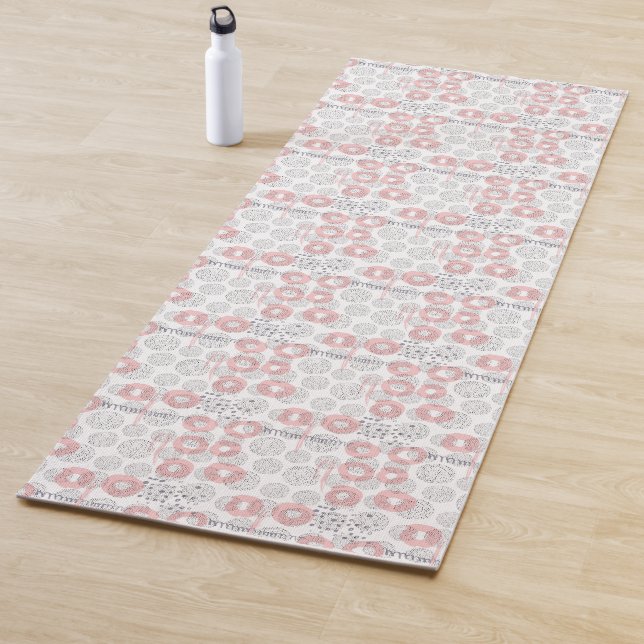 Polka Dot Circle Pattern Yoga Mat (In Situ)