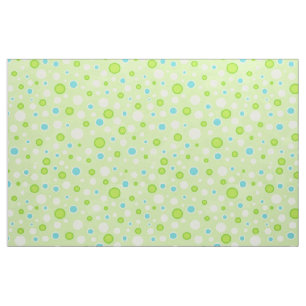 Polka Dot Circles Green Fabric