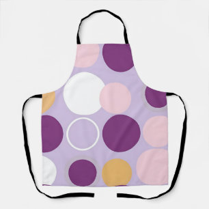 Polka Dot Circles Retro Modern Pattern Apron