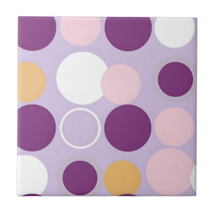 Polka Dot Circles Retro Modern Pattern Tile