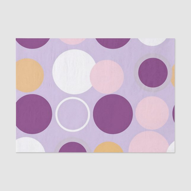 Polka Dot Circles Retro Modern Pattern Tissue Paper (Front)