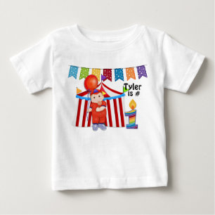 Polka Dot Circus First Birthday Baby T-Shirt