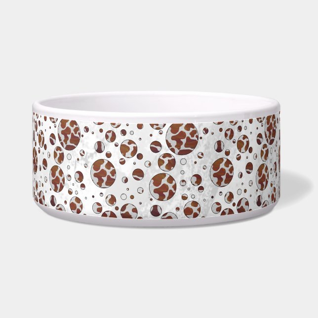 Polka Dot Cow Brown and White Print (Right)