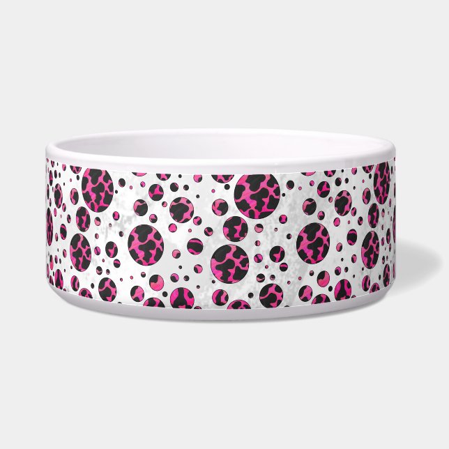 Polka Dot Cow Hot Pink and Black Print (Right)