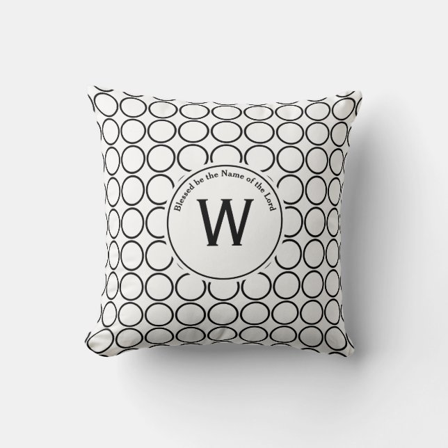 POLKA DOT Create Your Own Customised Monogram Cushion (Front)