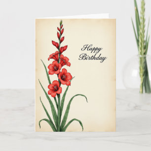 Polka Dot Crimson Petal Card