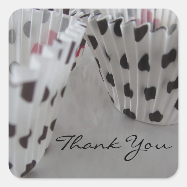 Polka Dot Cupcake Liners Square Sticker (Front)