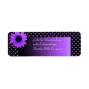 Polka Dot Daisy Purple Wedding
