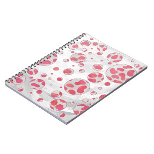 Polka Dot Dalmatian Pink and White Notebook