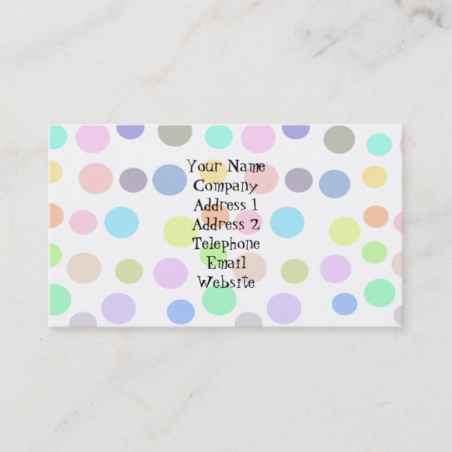 Polka Dot Design Business Card (Front)