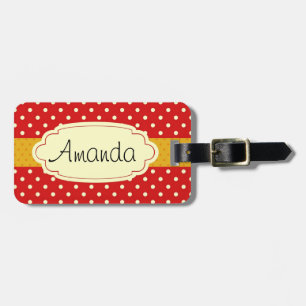 Polka Dot Design Luggage Tags