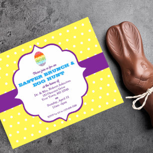 Polka Dot Easter Invitation Post Card