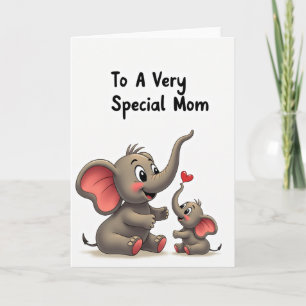 Polka Dot Elephant Love Card