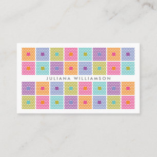 Polka Dot Fabric Quilt Pattern Business Card