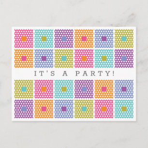 Polka Dot Fabric Quilt Pattern Postcard