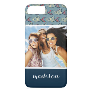 Polka Dot Fish Pattern   Your Photo & Name iPhone 8 Plus/7 Plus Case