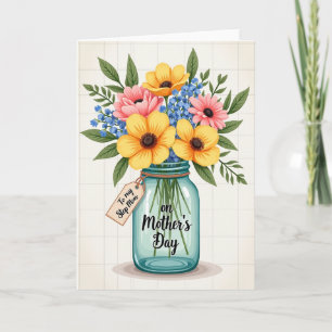 Polka Dot Floral Display Card