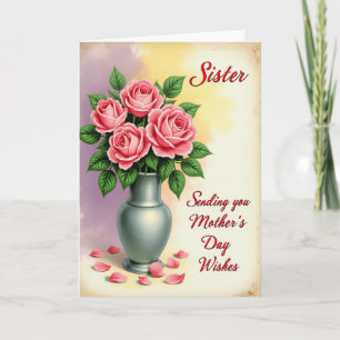 Polka Dot Floral Roses Card