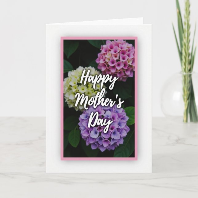 Polka Dot Floral Wishes Card (Front)