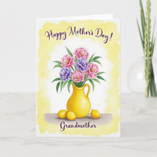 Polka Dot Flowers Happy Day Card