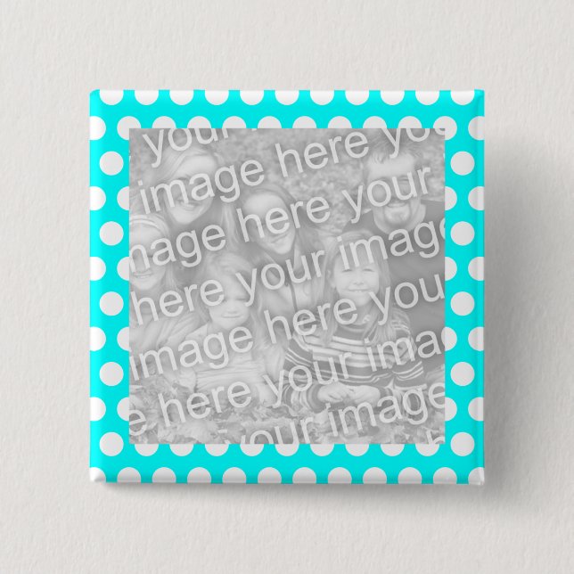 Polka Dot Frame Photo Button (Front)