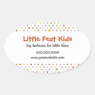 Polka Dot Fun Oval Sticker