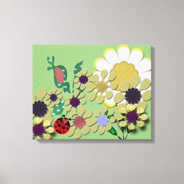 Polka Dot Garden Canvas Print (Front)