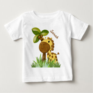 Polka Dot Giraffe Baby T-Shirt