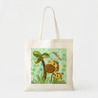 Polka Dot Giraffe Tote Bag