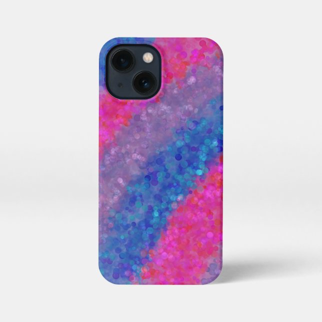Polka Dot Glitter Pink Blue Purple Bi Pride iPhone Case (Back)