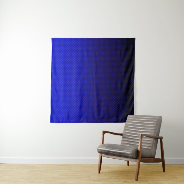 Polka dot gradient navy black colours dark print tapestry (In Situ (Horizontal))