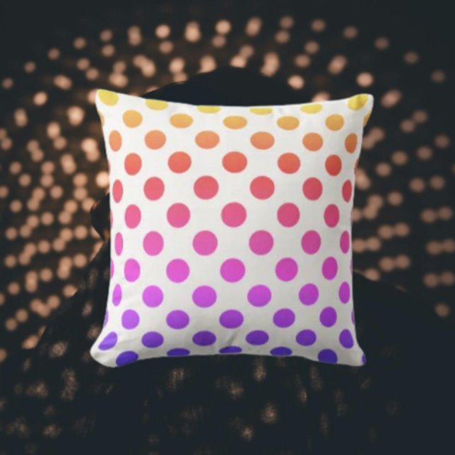 Polka Dot Gradient Rainbow Cushion (Creator Uploaded)