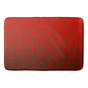 Polka dot gradient red black colours dark print bath mat