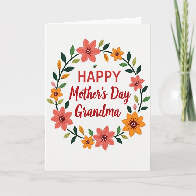 Polka Dot Grandma Happy Day Card (Front)