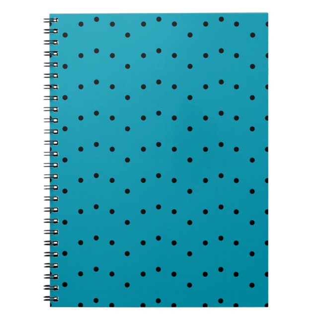 Polka Dot Green Blue Pattern  Notebook (Front)