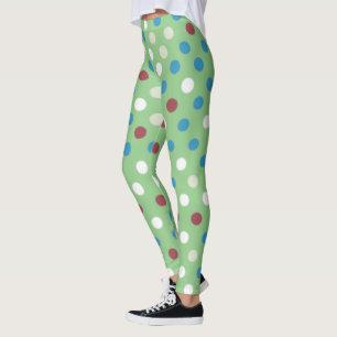 Polka Dot Green Leggings