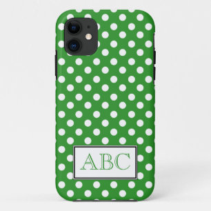 Polka Dot Green & White iPhone 5 Case
